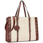 BOSTANTEN Laptop Bag for Women 15.6 inch Computer Leather Briefcase Vintage Work Tote Handbag