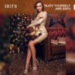 IDIFU Women's IN5 Charcy Crisscross Strappy Platform High Chunky Heels Peep Toe Pump Party Heeled Sandals(85 M US, Gold Glitter)