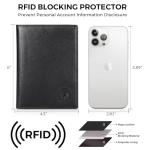 Polare Luxury RFID Blocking Leather Passport Holder Travel Wallet For Men and Women (Black/Brown with AirTag Slot)