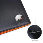 Polare Luxury RFID Blocking Leather Passport Holder Travel Wallet For Men and Women (Black/Brown with AirTag Slot)