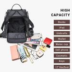 MKP Women Fashion Backpack Purse Multi Pockets Signature Anti-Theft Rucksack Travel Ladies Shoulder Bag Handbag 2Pcs