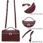 Rejolly Crossbody Bag for Women Small Pouch Top-Handle Leather Bag Designer Shoulder Handbag Quiet Luxury Trendy Purse Ancora Burgandy