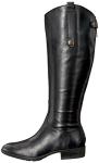 Sam Edelman Women's Penny Classic Equestrian Boot, Black Leather, 9 Medium US