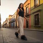 NEW SHITA Women’s Faux Leather Fashion Platform Chunky Sneakers Lightweight Breathable Height Increasing Unisex Casual Walking Tennis Running Shoes (FK2306, Black, Size 42)