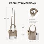 BOSTANTEN Small Crossbody Bags for Women Vegan Leather Mini Bucket Handbag Removable Shoulder Strap Camel Brown