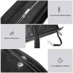 monrich Large Black Tote Bag for Women Work Vegan Leather 23L Womens Tote Purse with Zipper Ladies Handbags