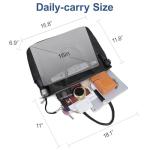 monrich Large Black Tote Bag for Women Work Vegan Leather 23L Womens Tote Purse with Zipper Ladies Handbags