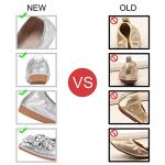 KUNWFNIX Women Ballet Flats Rhinestone Wedding Ballerina Shoes Foldable Sparkly Comfort Slip on Flat Shoes