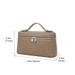 Rejolly Crossbody Bag for Women Small Pouch Top-Handle Leather Bag Designer Shoulder Handbag Quiet Luxury Trendy Purse Ostrich Elephant Grey