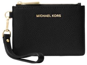 Michael Kors Women's Jet Set Small Coin Purse, Gold-Tone Hardware/Black, One Size