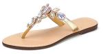 Hinyyrin Women's Bling Rhinestone Summer Sandals