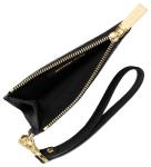 Michael Kors Women's Jet Set Small Coin Purse, Gold-Tone Hardware/Black, One Size