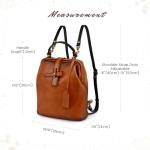 OLD TREND Genuine Leather Backpack Purse for Women Convertible Shoulder Bag Fashion Casual Backpack Ladies Leather Shoulderbag (Chestnut Ombre)