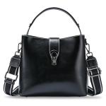 Yonami Genuine Leather Crossbody Bags for Women – Stylish Women's Crossbody Handbags and Purses, Compact Shoulder Bag (Black-3)
