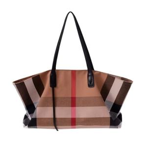 Handbags for Women, Canvas Fashion Shoulder Bag, Tote Bag Purse Top Handle Hobo Handbag, Large Capacity Purse Satchel (HB-Brown)