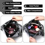 Yonami Genuine Leather Crossbody Bags for Women – Stylish Women's Crossbody Handbags and Purses, Compact Shoulder Bag (Black-3)