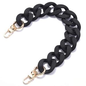 AUMEY Black Flat Chain Strap for Handbags