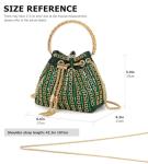 Sweetovo Sparkly Diamond Evening Bag Clutch Purses for Women Rhinestone Purse Glitter Handbag for Party Prom Cocktail Wedding (Green)