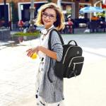 MATEIN Stylish Mini Backpack with USB Charging, Black