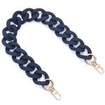 AUMEY Black Flat Chain Strap for Handbags