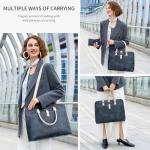 Handmade Vegan Leather Briefcase Bags,15.6 inch Large Laptop Purse Bags for Women Men Work, Top Handle Handbags and Wristlet Wallet