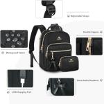 MATEIN Stylish Mini Backpack with USB Charging, Black