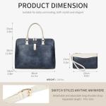 Handmade Vegan Leather Briefcase Bags,15.6 inch Large Laptop Purse Bags for Women Men Work, Top Handle Handbags and Wristlet Wallet