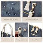 Handmade Vegan Leather Briefcase Bags,15.6 inch Large Laptop Purse Bags for Women Men Work, Top Handle Handbags and Wristlet Wallet