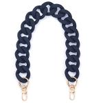 AUMEY Black Flat Chain Strap for Handbags