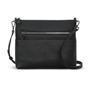 Iswee Black Crossbody Bags for Women Purse Leather Shoulder Bag Lightweight Pocketbooks Leather Handbags Tote(Matte Black)