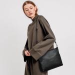 Iswee Black Crossbody Bags for Women Purse Leather Shoulder Bag Lightweight Pocketbooks Leather Handbags Tote(Matte Black)