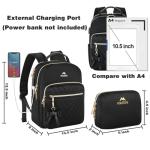 MATEIN Stylish Mini Backpack with USB Charging, Black
