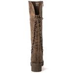 GLOBALWIN Women’s Camel Lace Up Back Boots Knee High Boots Fashion Boots For Women 8.5M