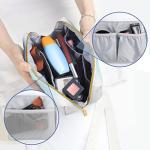 Aosbos Small Makeup Bag Travel Size Makeup Bag Cosmetic Travel Bag Cute Makeup Bags for Women Makeup Pouch Make Up Bag for Purse Gradient Green White