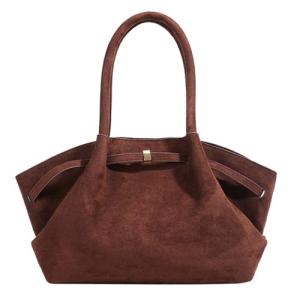 Makukke Faux Suede Tote Bag for Women, Hobo Handbag Women Vintage Shoulder Bag Purse for Work Office Travel