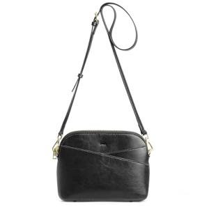 Kattee Leather Crossbody Bags for Women Trendy, Small Purses Handbags Shoulder Bag, Genuine Leather Cross Body Bag for Woman, Black