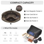 Kattee Leather Crossbody Bags for Women Trendy, Small Purses Handbags Shoulder Bag, Genuine Leather Cross Body Bag for Woman, Black