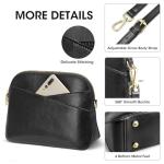 Kattee Leather Crossbody Bags for Women Trendy, Small Purses Handbags Shoulder Bag, Genuine Leather Cross Body Bag for Woman, Black