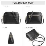 Kattee Leather Crossbody Bags for Women Trendy, Small Purses Handbags Shoulder Bag, Genuine Leather Cross Body Bag for Woman, Black