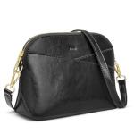 Kattee Leather Crossbody Bags for Women Trendy, Small Purses Handbags Shoulder Bag, Genuine Leather Cross Body Bag for Woman, Black