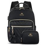 MATEIN Stylish Mini Backpack with USB Charging, Black