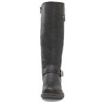 GLOBALWIN Women's Grey Quilted Knee-High Fall Winter Fashion Riding Boots 11M