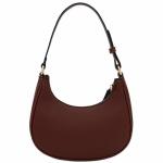FashionPuzzle Small Crescent Shoulder Bag Underarm Purse (Coffee)