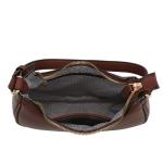 FashionPuzzle Small Crescent Shoulder Bag Underarm Purse (Coffee)