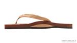 Rainbow Sandals Ladies Luxury Leather - Single Layer Arch Support With 1/2" Narrow Strap, Buckskin, Ladies Size Large / 7.5-8.5