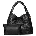Chic Large Woven Leather Tote Bag for Women