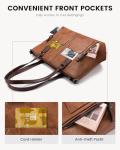 LOVEVOOK Purses Tote Bag for Women, Handbags Large Purses Shoulder Bag, Vintage Leather Work Bags with Multi-Pockets, Designer Hobo Satchel, Brown
