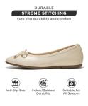 Project Cloud Memory Foam Ballet Flats Shoes for Women Footwear and Lightweight Casual Flats for Women - Non Slip Comfortable Ballet Shoes (Ellison, Nude, 10)