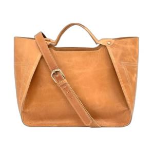 Stylish Tan Leather Tote Bag for Women