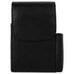 PU Leather Cigarette Box Anti Scratch Protective Storage Case with Lighter Holder for Cigarette Lighter Name Card(Black)